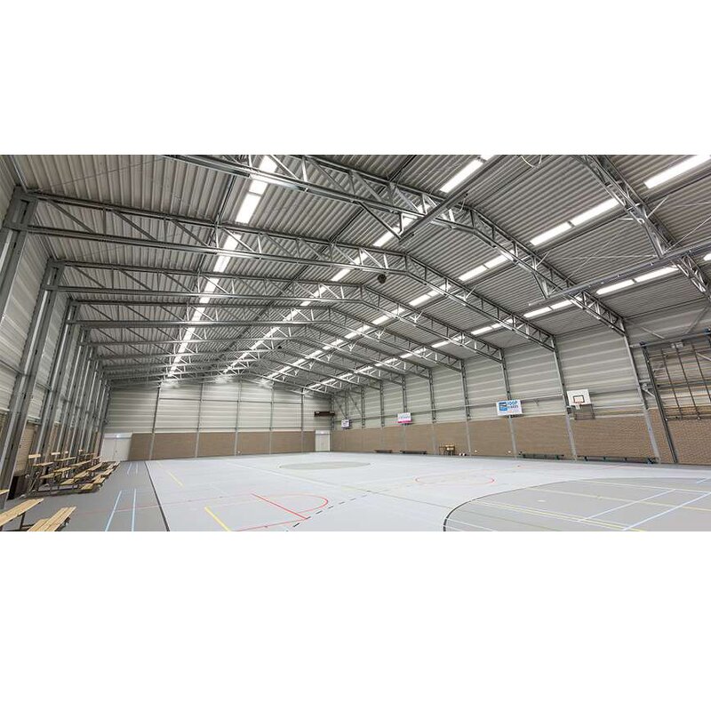 Closed Type Steel Frame Factory - OEM/ODM Indoor Industrial Sports Hall Metal Construction