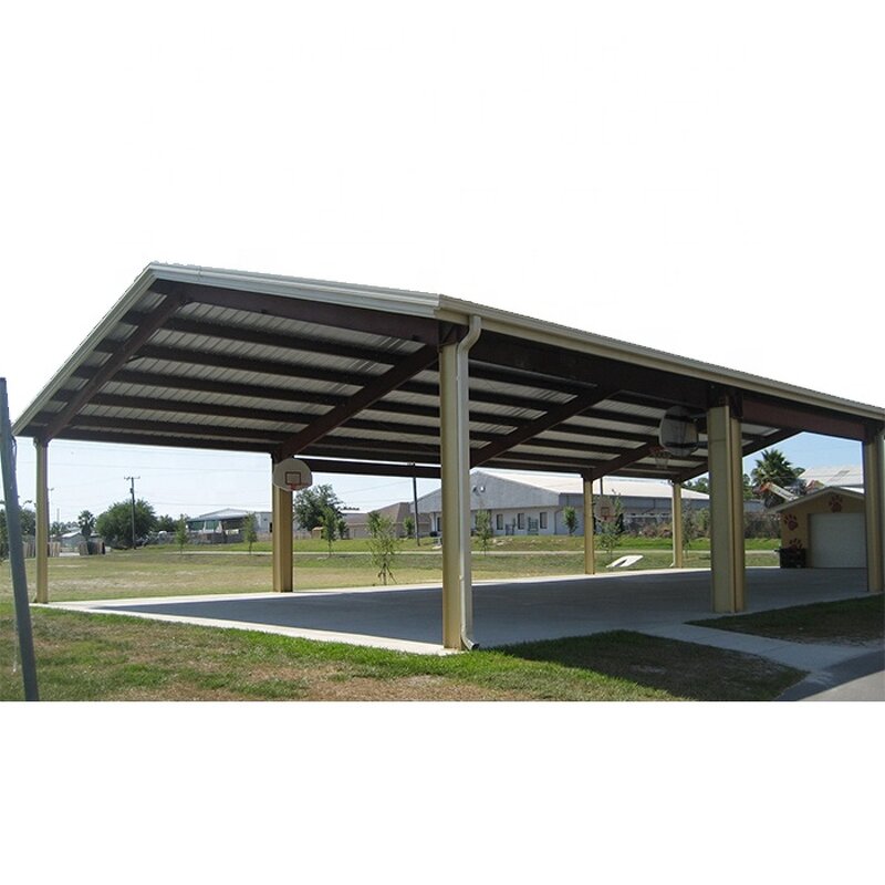 Prefabricated Steel Structure Factory - OEM/ODM Outdoor Stadium Shed Basketball Court Shed