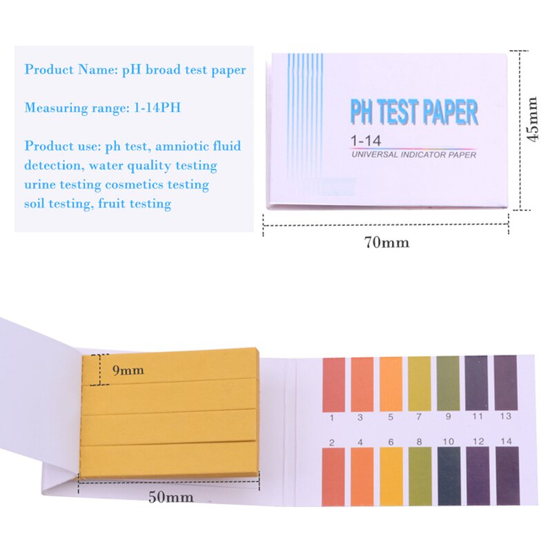 PH Test Strips Supplier - QY 80 Strips/pack Full 1-14 Indicator Meter