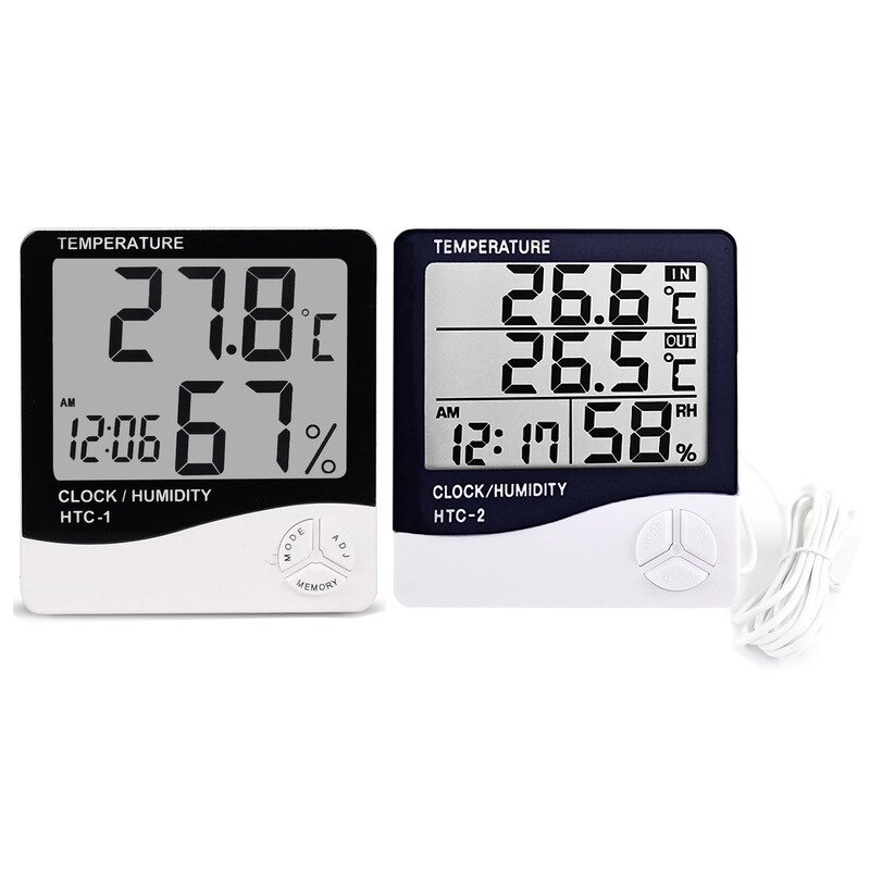 Temperature Humidity Display Manufacturer - Large LCD Battery-Powered H TC-1