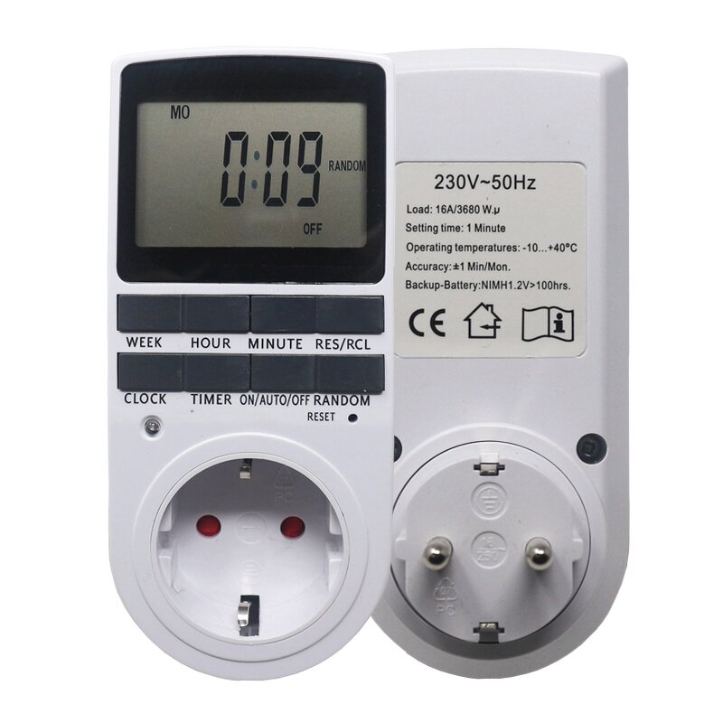 Digital Timer Switch Manufacturer - 220V 24 Hour Cyclic Programmable Socket