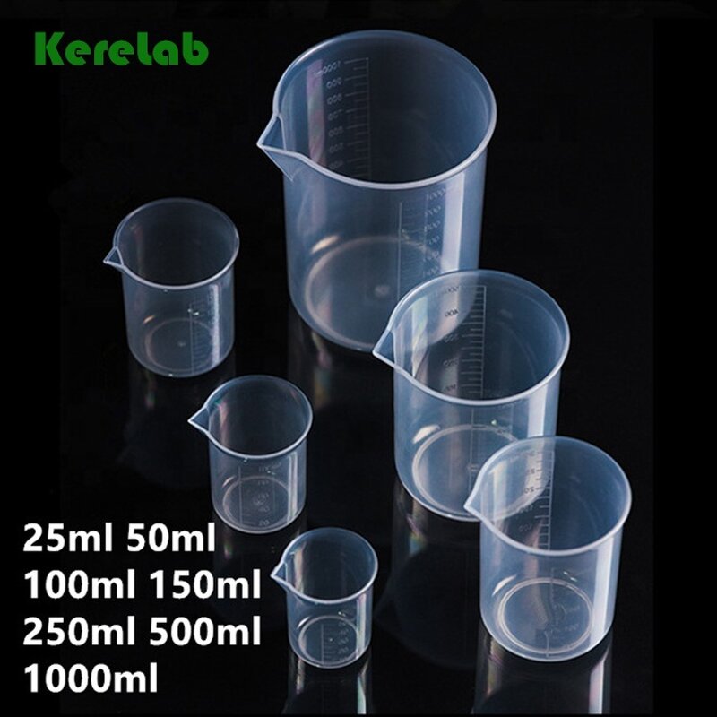 Plastic Beaker Supplier - KereLab Different Size Lab Bottle