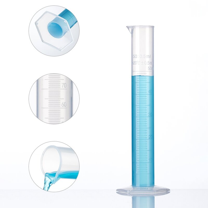Measuring Cylinder Factory - 10-2000ml Graduated Plastic for Lab Use