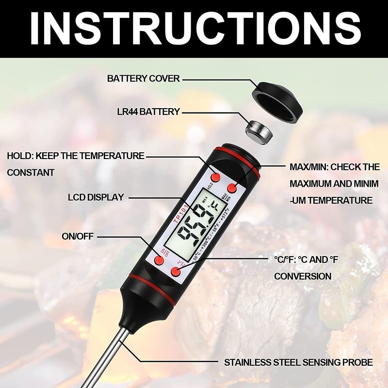 Cooking Thermometer Supplier - LCD Screen Fast Data Access Ultra Accurate