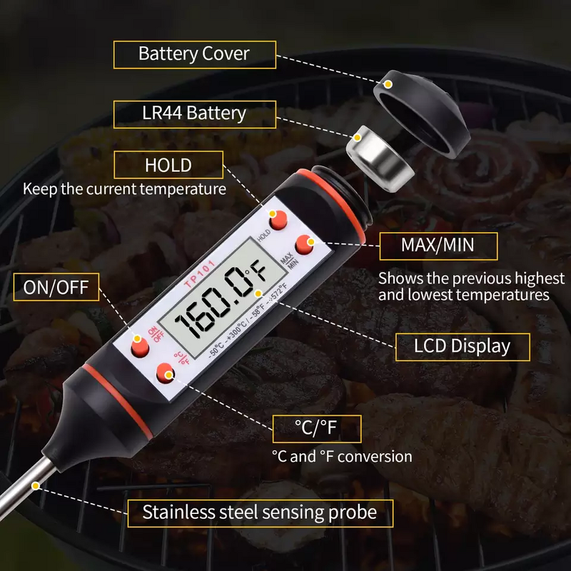 Food Probe Thermometer Factory - BBQ Kitchen Outdoor Barbecue Commercial