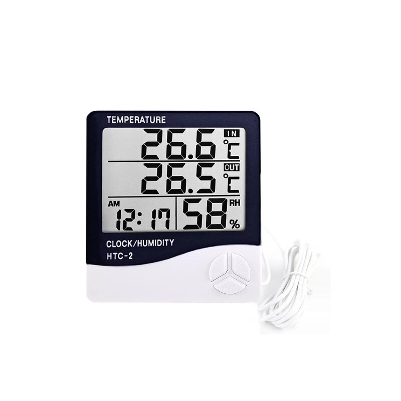 Temperature Humidity Display Manufacturer - Large LCD Battery-Powered H TC-1