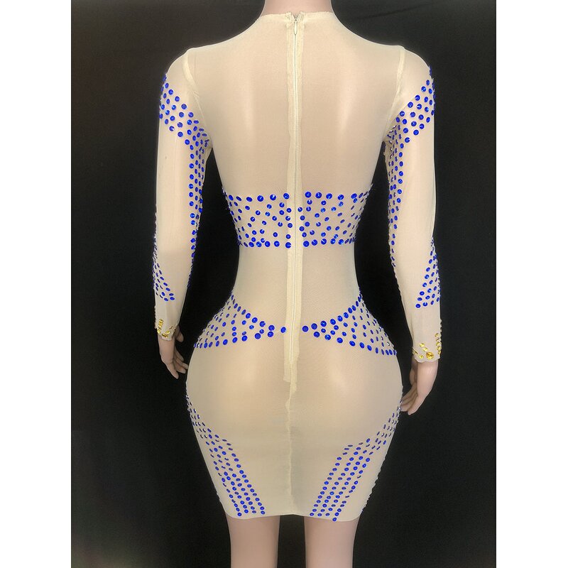 Evening Dress Factory - OEM/ODM NOVANCE 2023 Turkey Bling Bling Stones Blue Gold