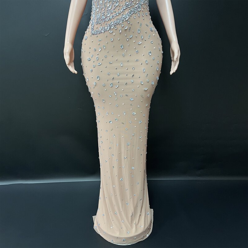 Hollow Out Party Dress Factory - OEM/ODM Novance Y4 Sexy Slim Fit Elegant Blingbling Rhinestone