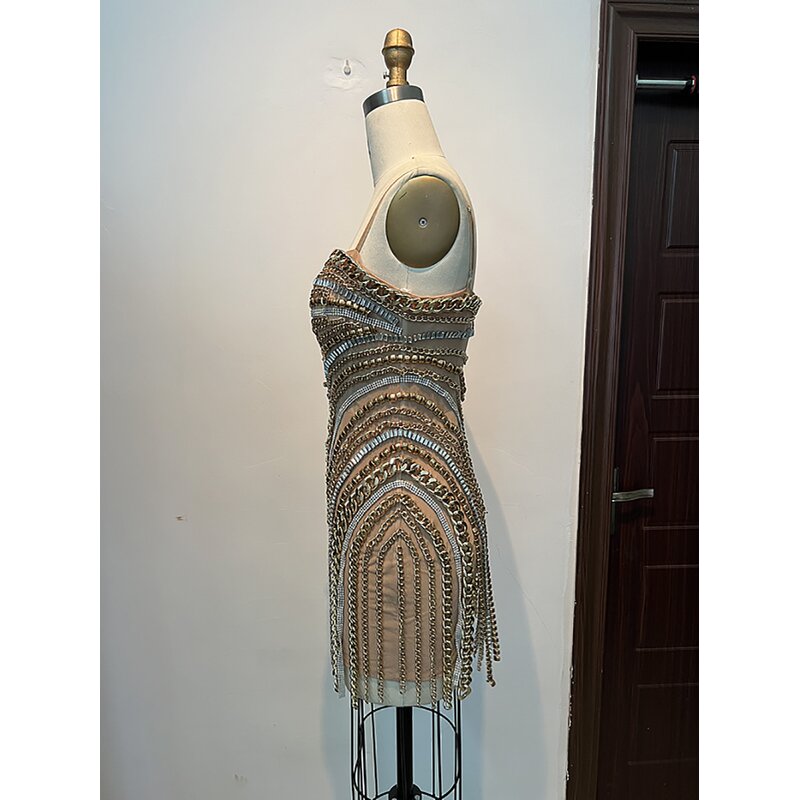 Dropshipping Clothes Manufacturer - OEM/ODM NOVANCE F3257 2024 Sexy Club Halter Tassel Dress