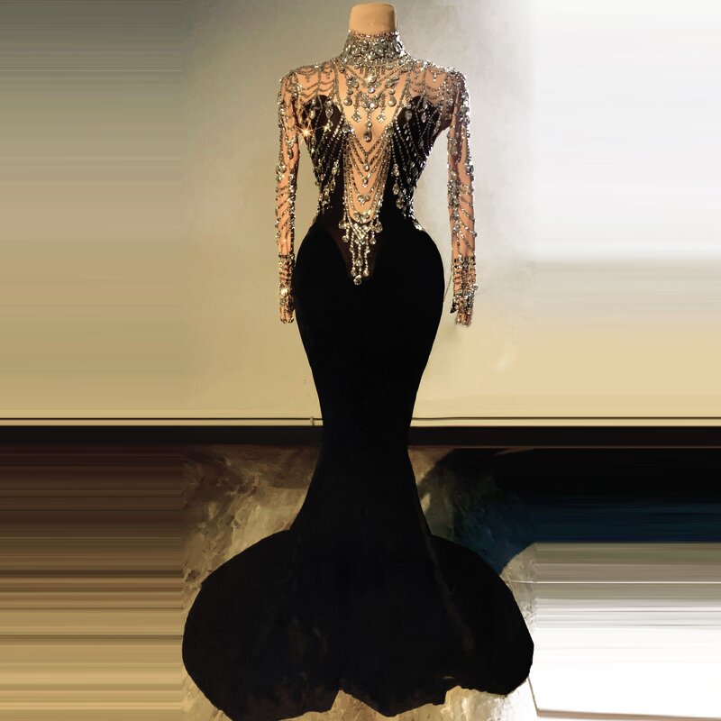 Women Fashion Dress Manufacturer - OEM/ODM Novance 2021 Long Party Crystal Personality Hollow Out