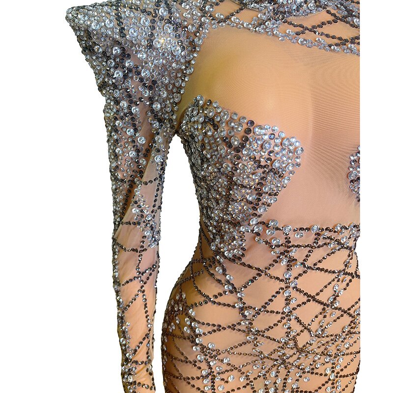 Evening Dresses Manufacturer - OEM/ODM NOVANCE High Neck Glittering Crystals Mini Sexy