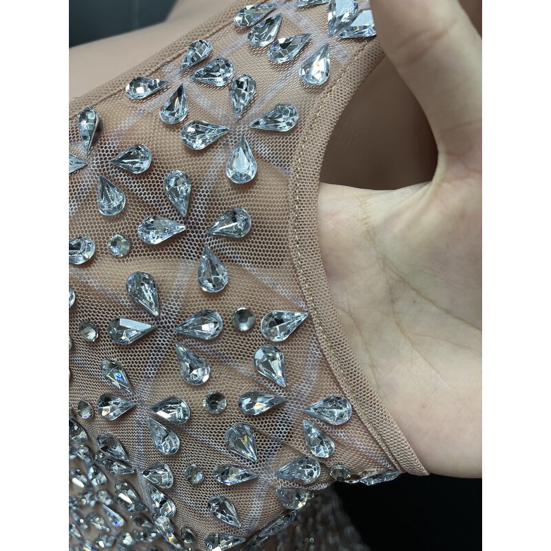 Transparent Mesh Evening Dress Manufacturer - OEM/ODM Novance Y9 Sexy Women's Party Chic Crystals