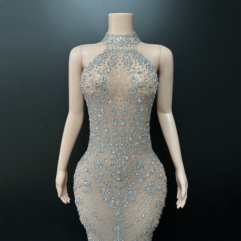 Sparkling Evening Dress Manufacturer - OEM/ODM Novance Y1 2025 Chic Rhinestones Floor-Length Wedding Guest