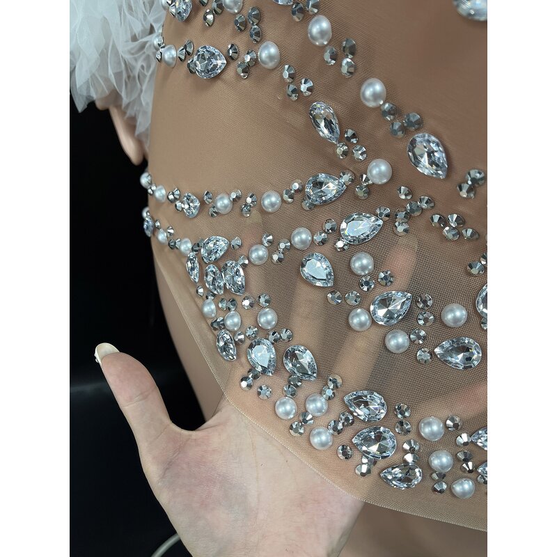 Sparkly Crystal Dress Factory - OEM/ODM Breathable Long Sleeves Birthday Prom Bodycon Night Club