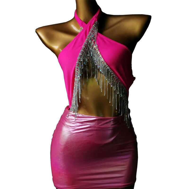 Cocktail Dress Factory - OEM/ODM Novance Shinny Crystal Tassel Modest Hot Sexy Short