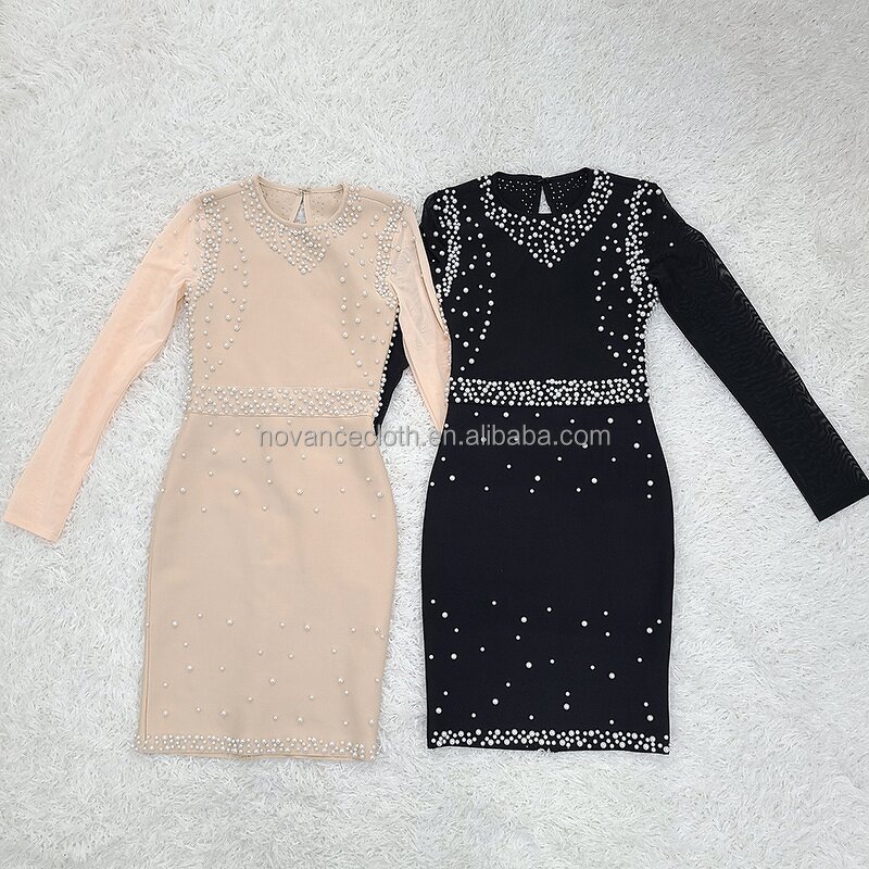 Clothing Boutique Manufacturer - OEM/ODM Vendors Formal Office Evening Dresses Shiny Stones Crystal