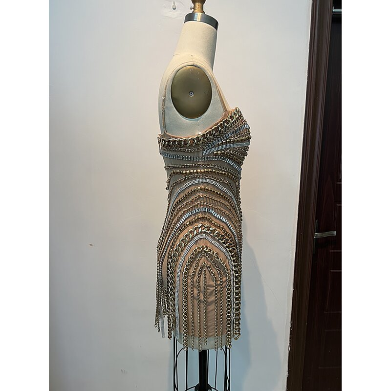 Dropshipping Clothes Manufacturer - OEM/ODM NOVANCE F3257 2024 Sexy Club Halter Tassel Dress