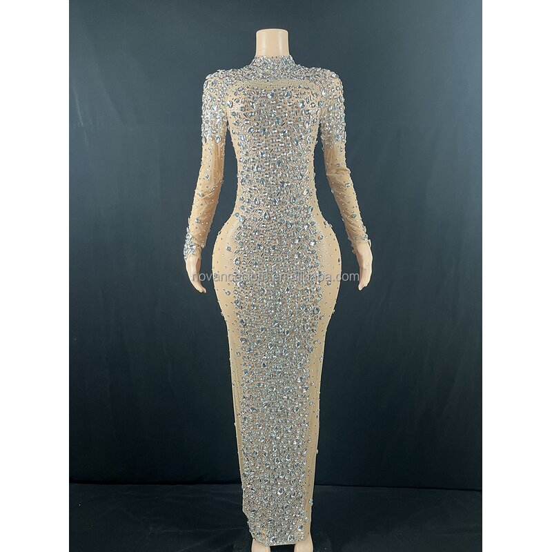 Maternity Clothes Factory - OEM/ODM Nocance Y2175 Plus Size Women's Shinny Crystal Mesh Baby Shower