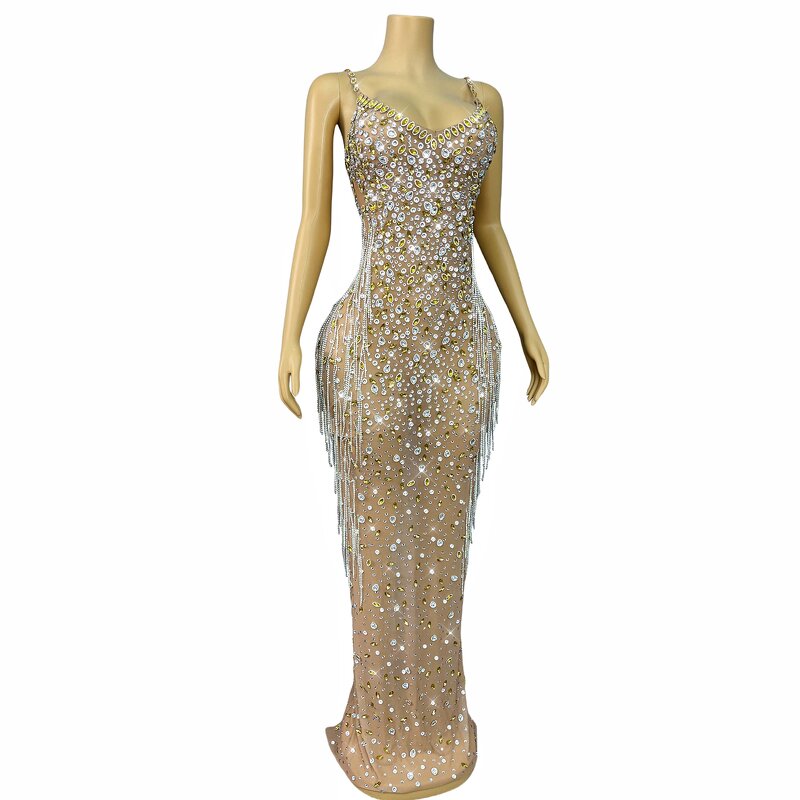 Dubai Evening Dress Factory - OEM/ODM Novance Y5235 Wedding Party Gowns Sleeveless Silver Prom