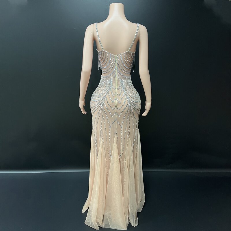 Rhinestone Prom Dress Factory - OEM/ODM Novance Y6 Tassels Puffy Princess Spaghetti Strap Wedding
