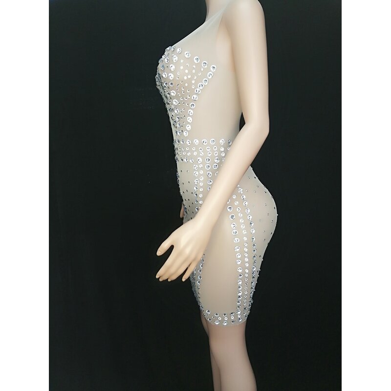 Club Dress Factory - OEM/ODM NOVANCE 2023 Luxury Glittering Diamonds Mini Mesh
