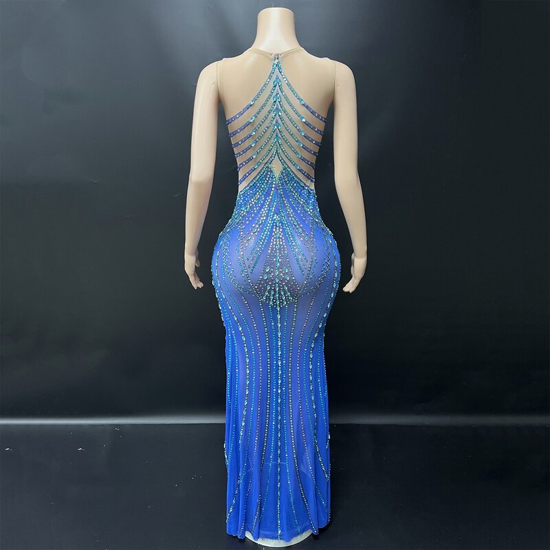 Trending Dropshipping Dress Factory - OEM/ODM Novance Y4544 Rhinestones Luxury Modest Evening High Slit