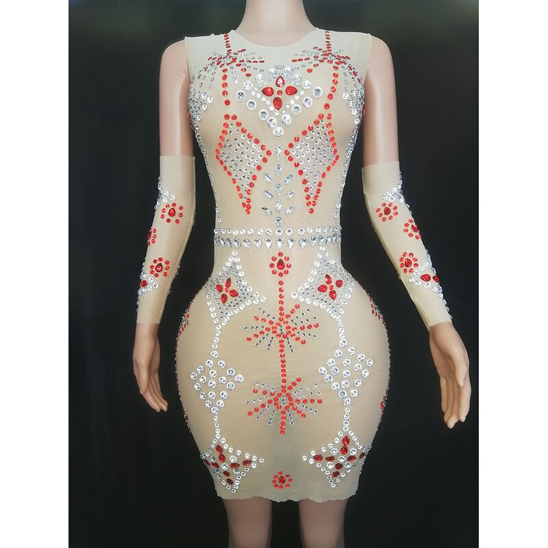 Cocktail Dress Manufacturer - OEM/ODM NOVANCE Women Shiny Diamonds Sexy Short Blue