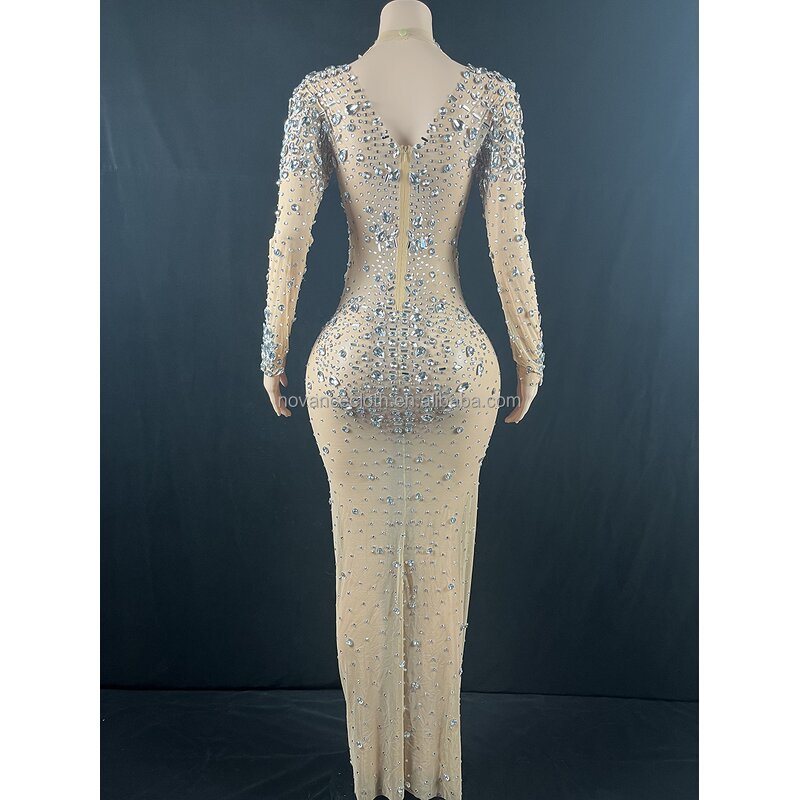 Maternity Clothes Factory - OEM/ODM Nocance Y2175 Plus Size Women's Shinny Crystal Mesh Baby Shower