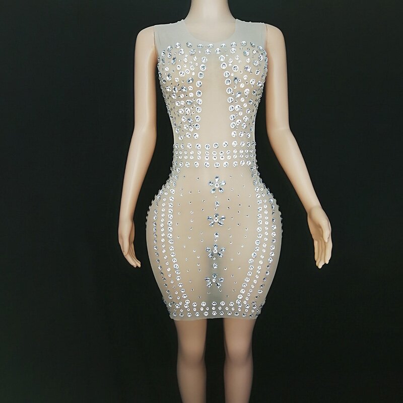 Club Dress Factory - OEM/ODM NOVANCE 2023 Luxury Glittering Diamonds Mini Mesh