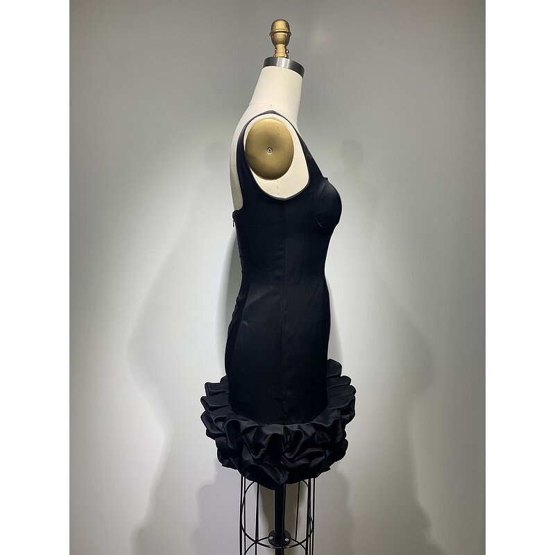 Spring Summer Luxury Manufacturer - OEM/ODM NOVANCE 2023 Vestidos Sexy Low Cut Mini Retro Black