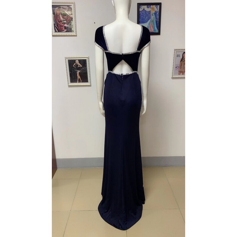 Women's Active Wear Factory - OEM/ODM NOVANCE Sexy Hallow Out Elegant Royal Blue Red Carpet