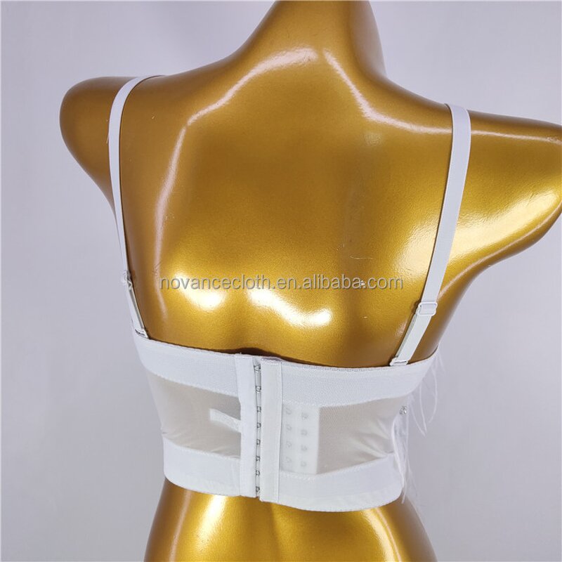 Feather Camisole Manufacturer - OEM/ODM NOVANCE 2022 New Arrivals with Rhinestones Sexy Crop Top