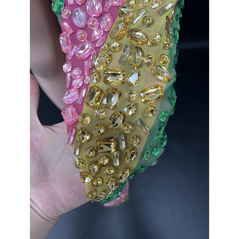 Rhinestone Evening Dress Factory - OEM/ODM Novance Y3285 Colorful Shining Long Sleeve Sexy