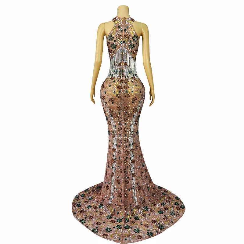 Top Selling Prom Dress Manufacturer - OEM/ODM Novance Y4214 Rhinestones Tassels Elegant Long Mermaid