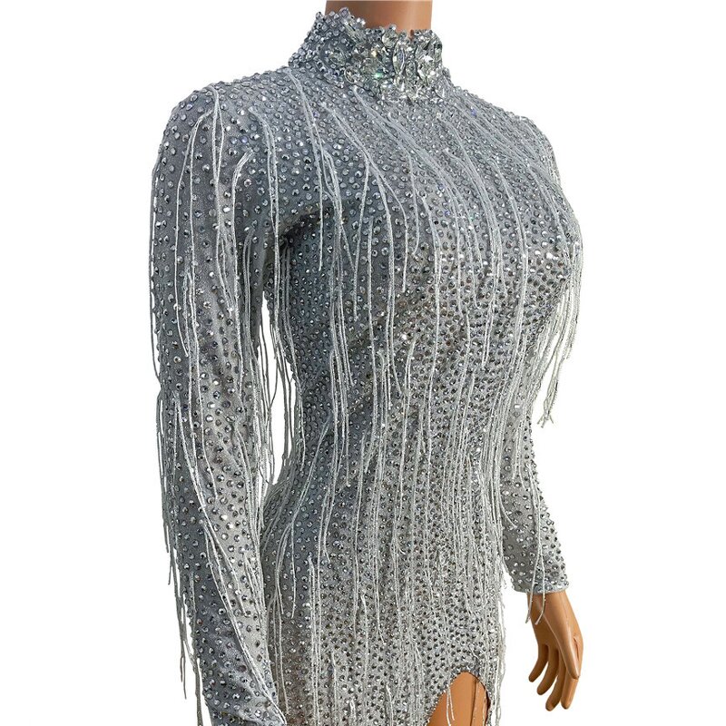 Popular Women's Fashion Manufacturer - OEM/ODM Novance Y2066 Handmade Diamond Tassel Bodycon Mini High