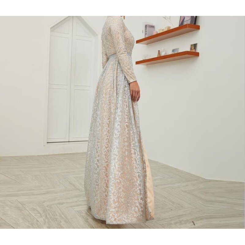 New Fashion Evening Dress Manufacturer - OEM/ODM 2018 Long Sleeve Backless Sparkling Luxury