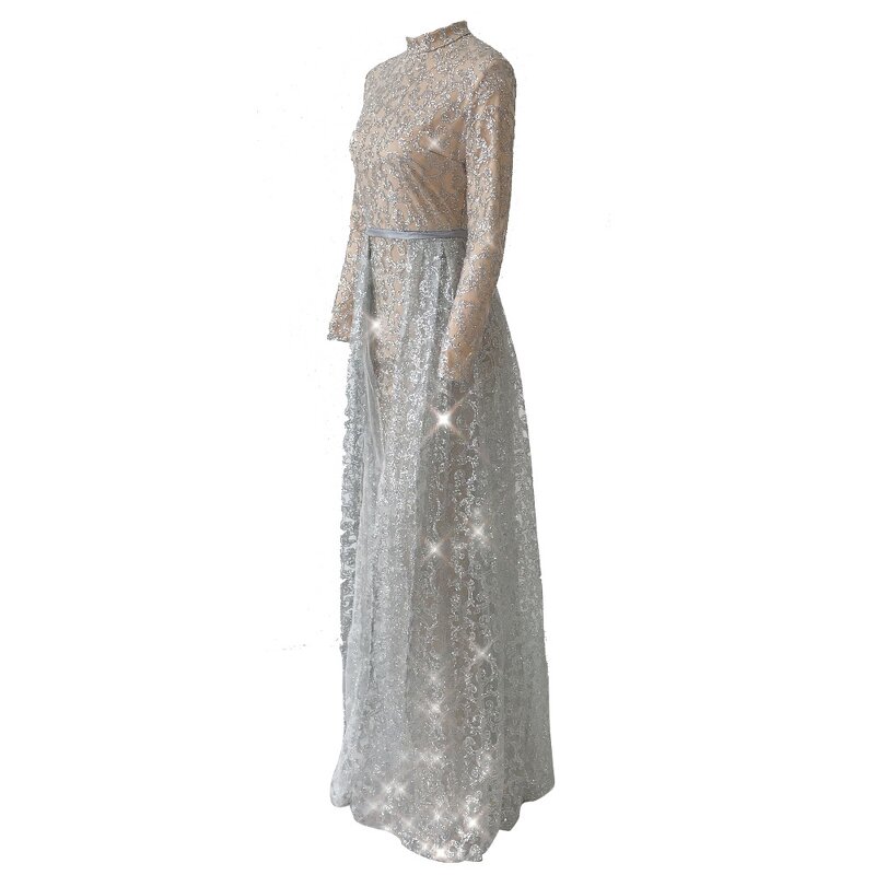 New Fashion Evening Dress Manufacturer - OEM/ODM 2018 Long Sleeve Backless Sparkling Luxury