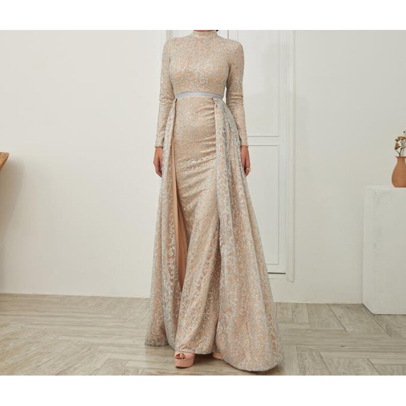 New Fashion Evening Dress Manufacturer - OEM/ODM 2018 Long Sleeve Backless Sparkling Luxury