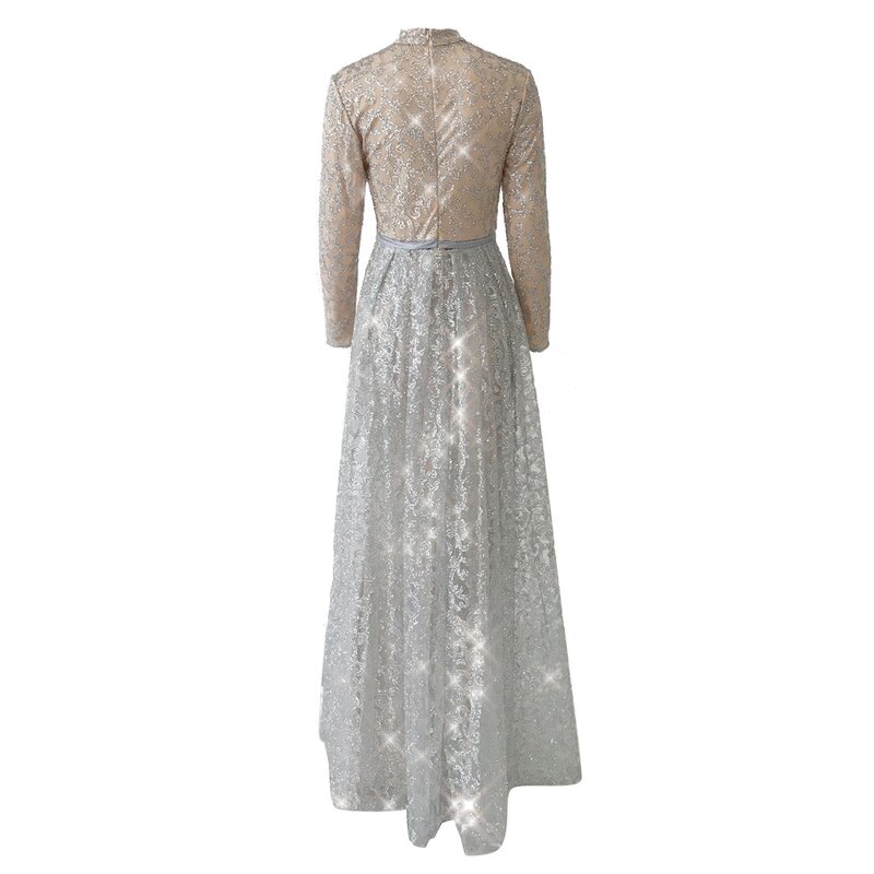 New Fashion Evening Dress Manufacturer - OEM/ODM 2018 Long Sleeve Backless Sparkling Luxury