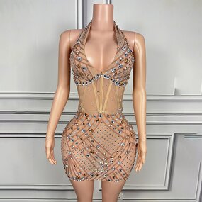 Backless Sexy Dress Factory - OEM/ODM Novance Y3999 Halter Night Club Cocktail Party Chic