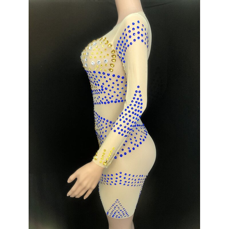 Evening Dress Factory - OEM/ODM NOVANCE 2023 Turkey Bling Bling Stones Blue Gold