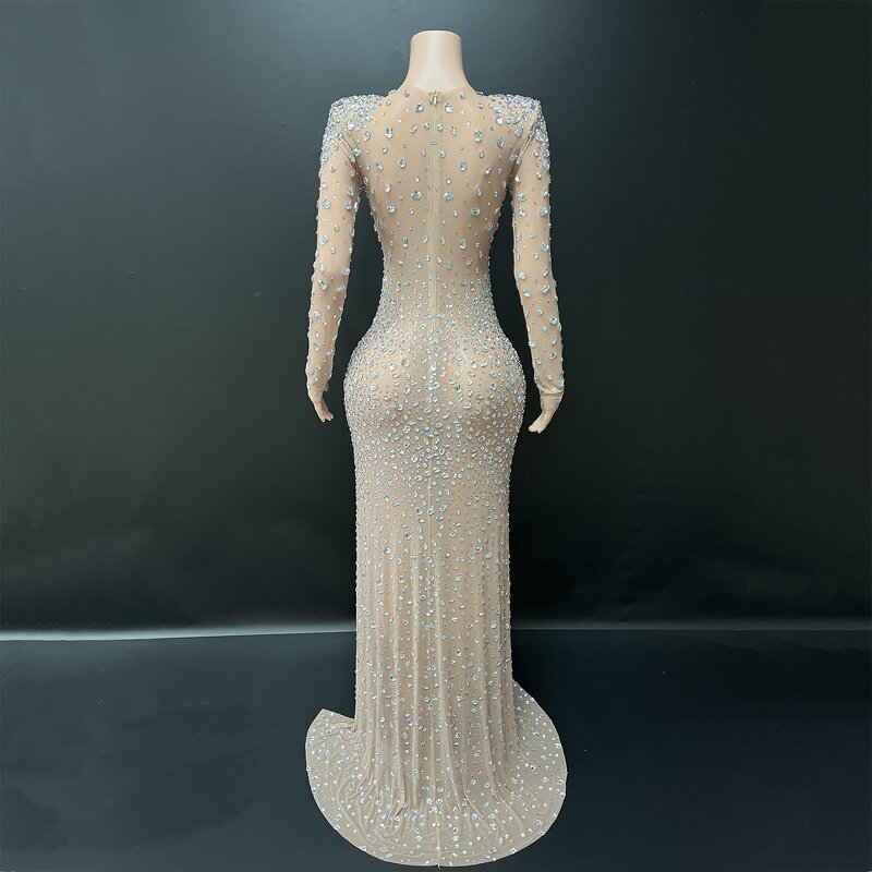 High Slit Prom Dress Factory - OEM/ODM Novance Y8 Sexy Luxury Fashionable Shining Rhinestone Long