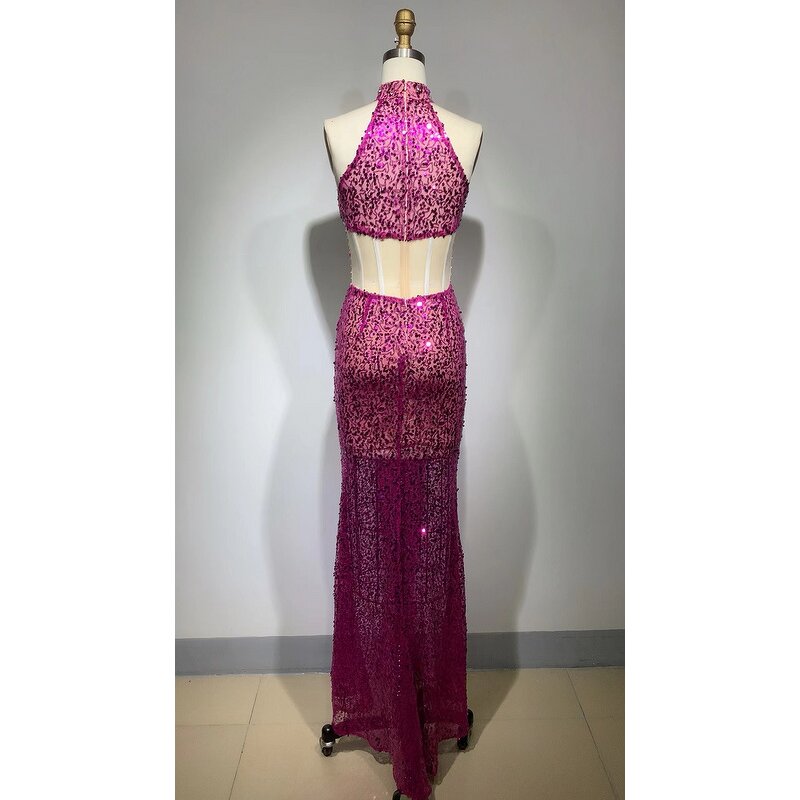 Prom Dresses Factory - OEM/ODM NOVANCE 2023 Off Shoulder Elegant Shiny Sequins Dressing Gown