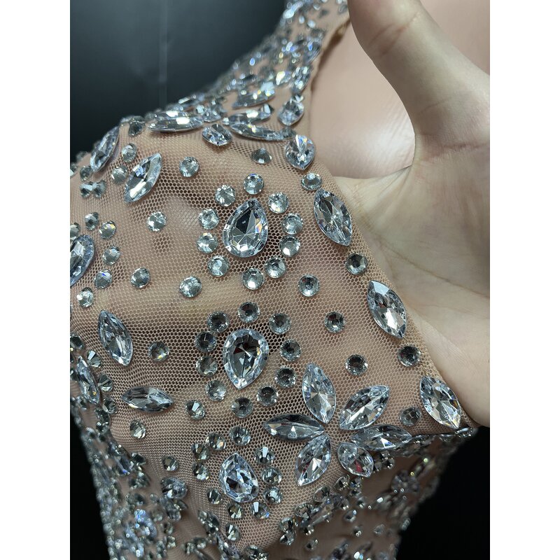 Sparkling Evening Dress Manufacturer - OEM/ODM Novance Y1 2025 Chic Rhinestones Floor-Length Wedding Guest