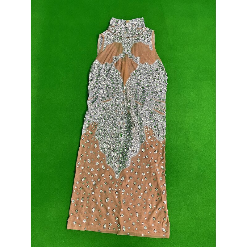 Top Selling Products Factory - OEM/ODM Novance Y4428 2025 Silver Rhinestones Club Fashion Mesh Halter