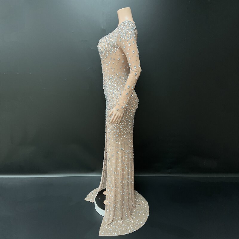 High Slit Prom Dress Factory - OEM/ODM Novance Y8 Sexy Luxury Fashionable Shining Rhinestone Long