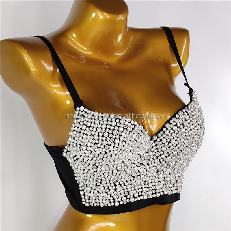 Japanese Lingerie Manufacturer - OEM/ODM Dropshipping Store Rhinestone Padded Crop Top Undies Party