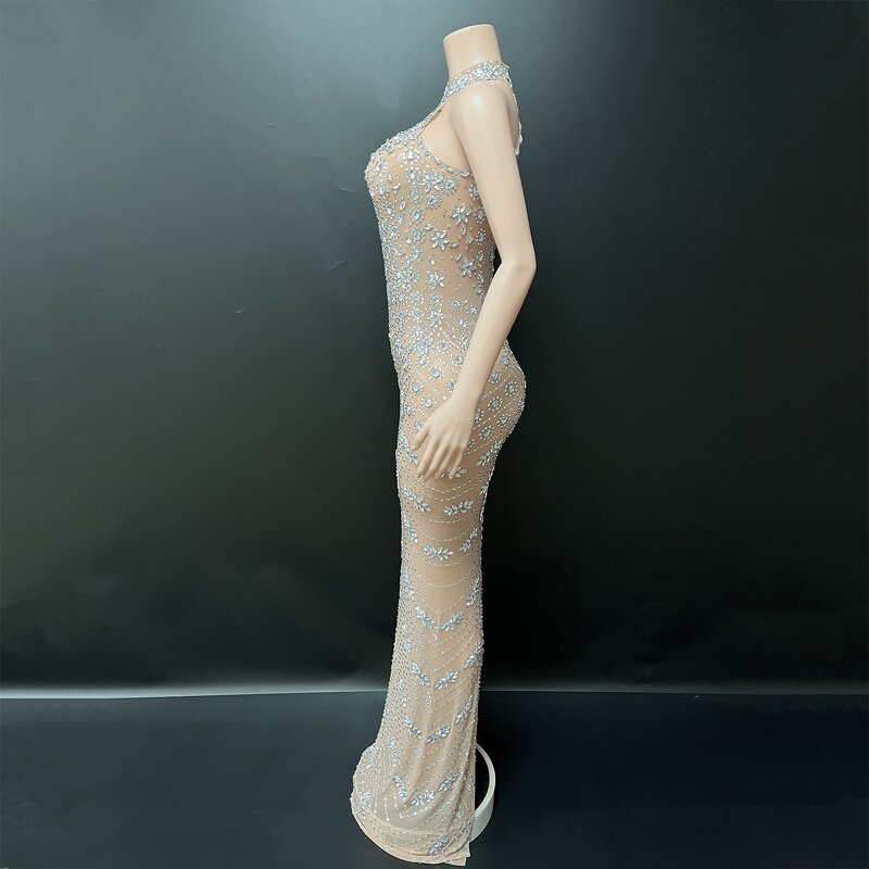 Sparkling Evening Dress Manufacturer - OEM/ODM Novance Y1 2025 Chic Rhinestones Floor-Length Wedding Guest