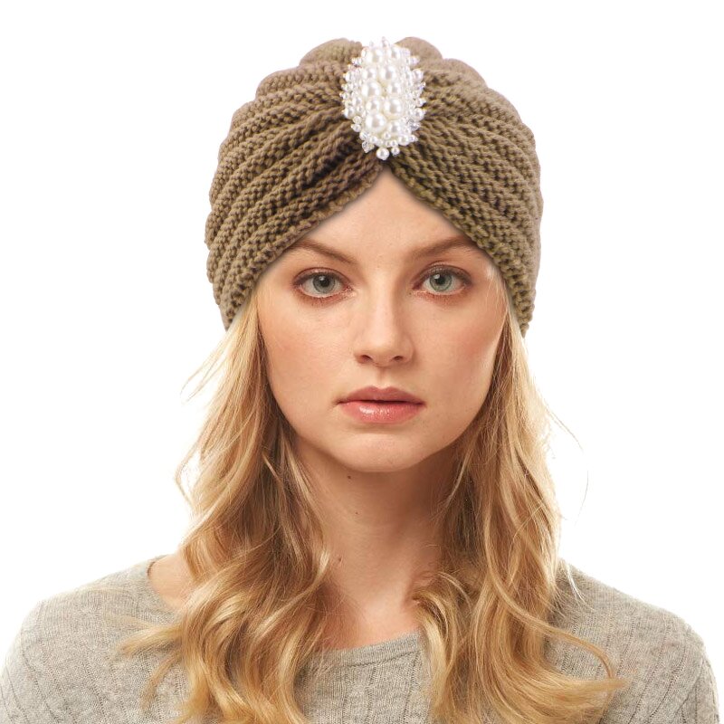 Warm Hat Supplier - New Arrival Solid Color with Beading Jewelry Winter