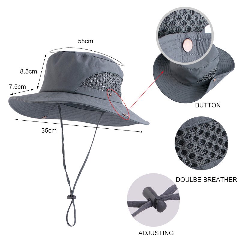 Waterproof Bucket Hats Manufacturer - Unisex Wide Brim UPF 50+ Summer UV